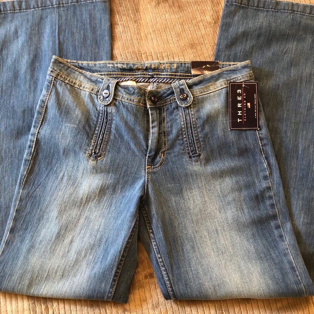 THRE3 FLARE JEANS SIZE 10 WOMEN’S - Picture 2 of 11